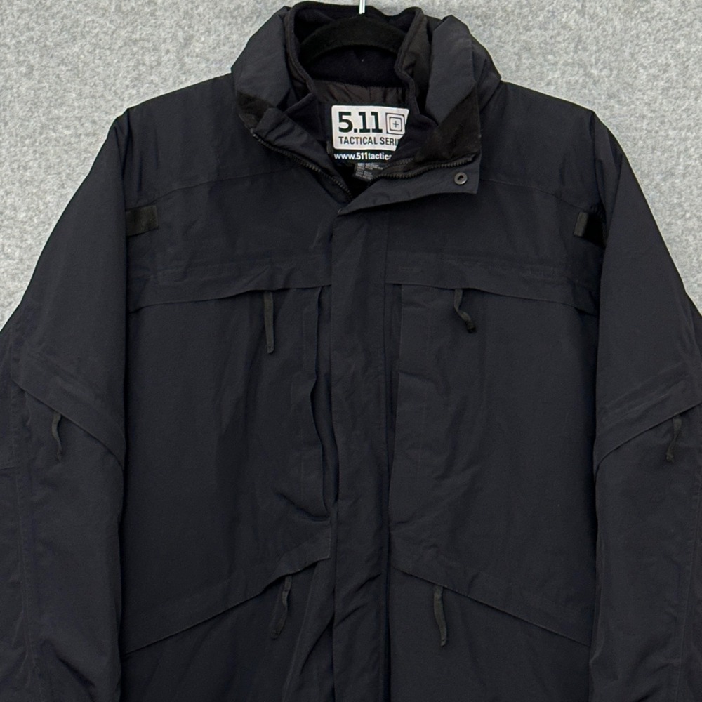 5.11 Tactical Mens Jacket 2XL 3 in 1 Parka 48001 Navy Weatherproof Heavy Duty - Picture 2 of 15